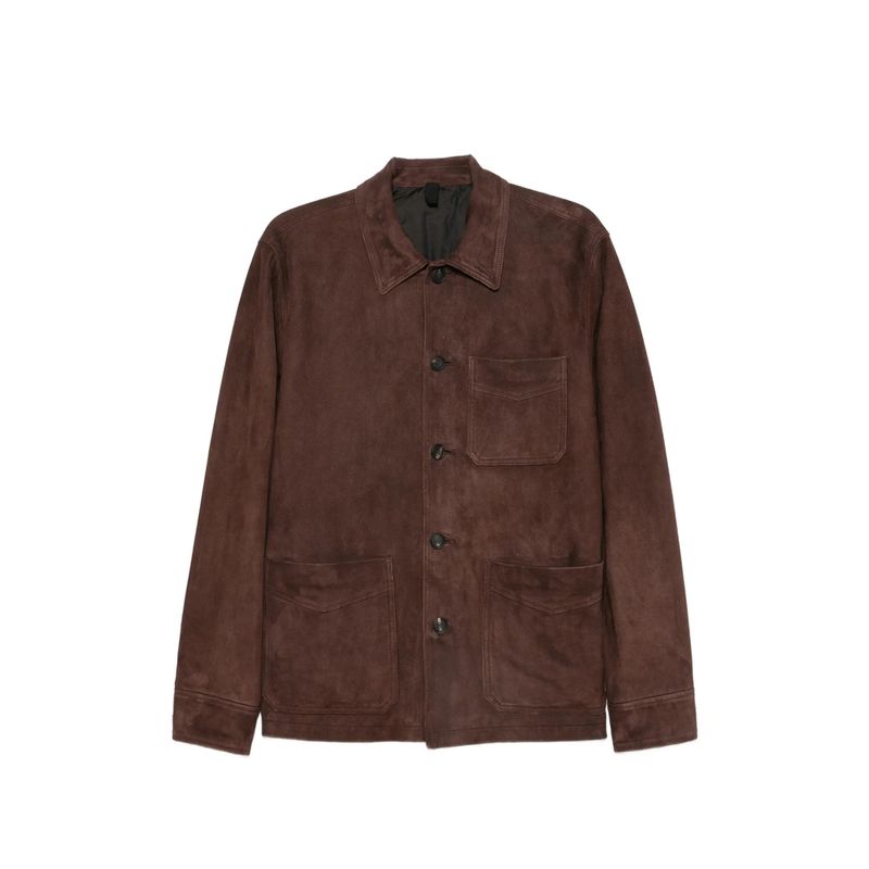 Tagliatore Brown Jackets  Leather Jackets Men